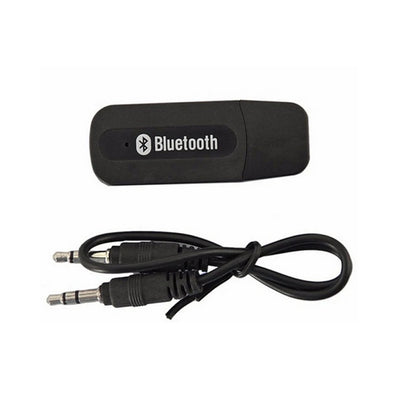 Car USB Bluetooth-compatible Audio Receiver Car Wireless Adapter with 3.5mm AUX Audio Data Cable for PC Laptop Phone
