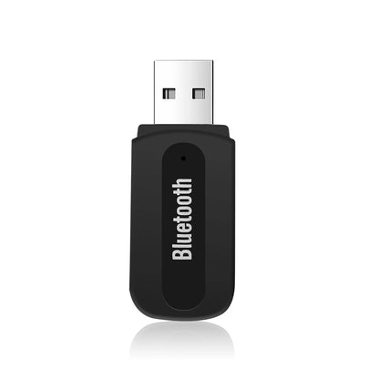 Car USB Bluetooth-compatible Audio Receiver Car Wireless Adapter with 3.5mm AUX Audio Data Cable for PC Laptop Phone